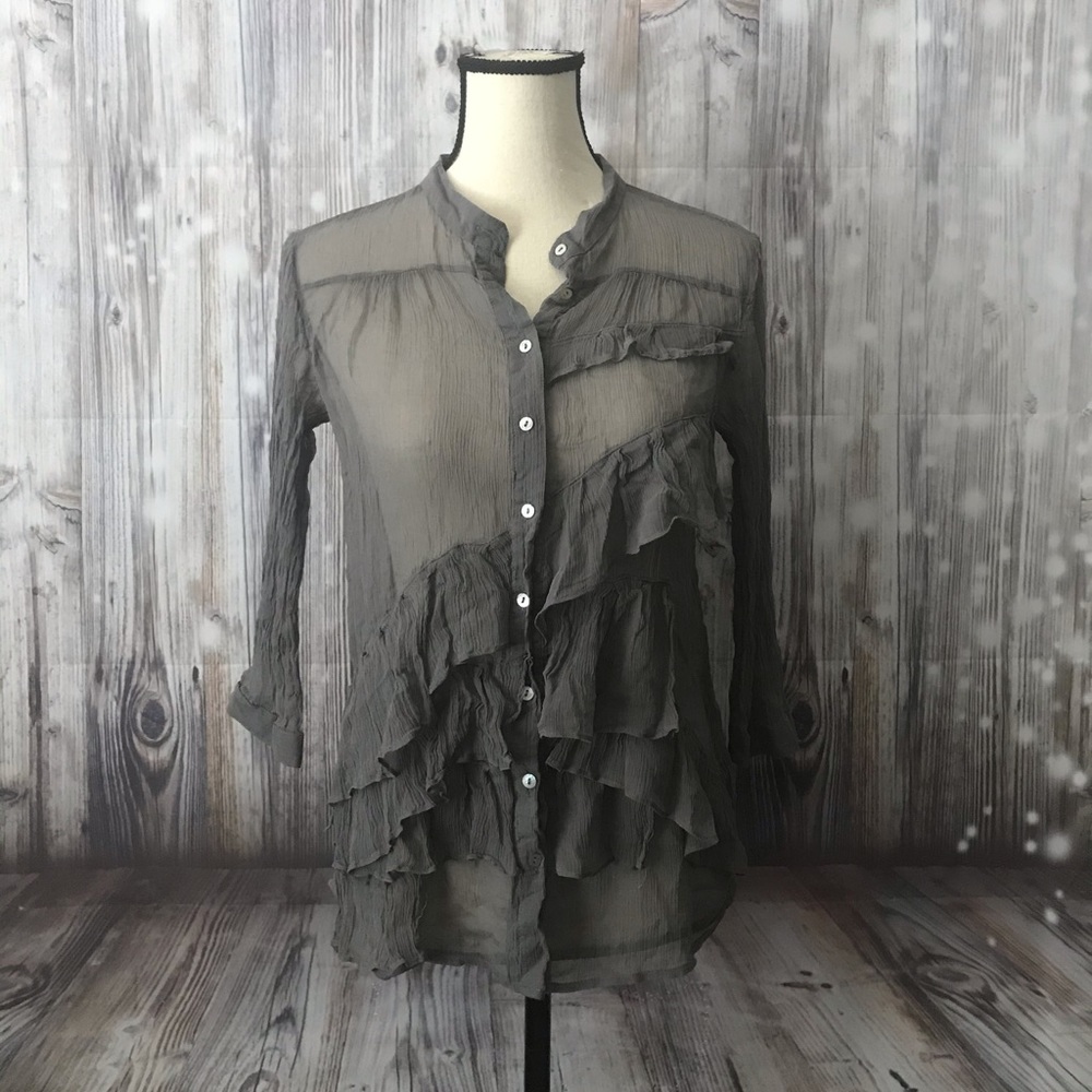 Garnet Hill womans button up shirt 2